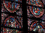 Paris Sainte-Chapelle 07 The Holy Chapel - The Stained Glass Windows Depict Bible Scenes 